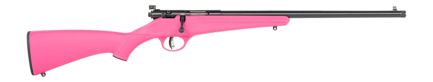 Savage Arms Rascal F-SR 22 LR 1rd 16.13" Matte Black Single Shot Threaded Barrel Pink Synthetic Stock Right Hand - Image 4