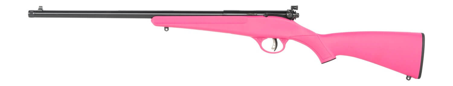 Savage Arms Rascal F-SR 22 LR 1rd 16.13" Matte Black Single Shot Threaded Barrel Pink Synthetic Stock Right Hand - Image 2
