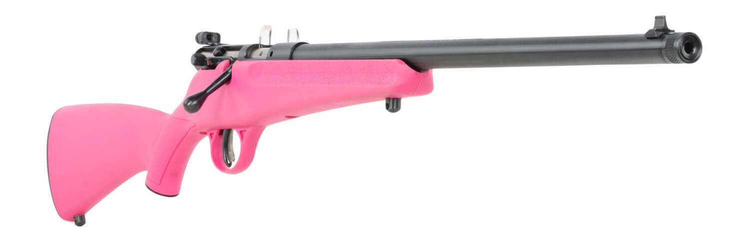 Savage Arms Rascal F-SR 22 LR 1rd 16.13" Matte Black Single Shot Threaded Barrel Pink Synthetic Stock Right Hand - Image 3