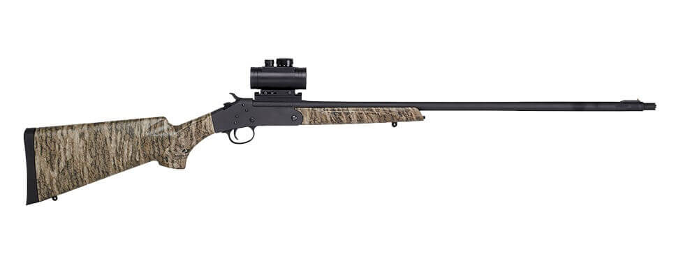 Stevens 301 Turkey XP Compact 410 Gauge Break Open 1rd Matte Black Single Shot Barrel & Receiver Mossy Oak Bottomland Synthetic Stock Ambidextrous - Image 2