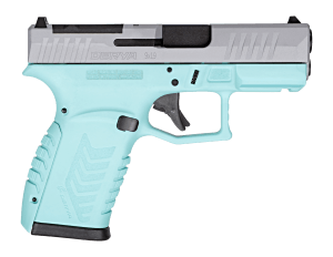 Derya Firearms DY9Z.BLUES.TR DY9Z  Sports South Exclusive Micro Compact 9mm Luger 15+1 3.50" Black Barrel  Silver Alloy Steel Optic Ready/Serrated Slide  Blue Polymer Frame w/Accessory Rail  Interchangeable Backstrap Grip  RMSc Footprint