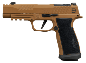 Sig Sauer 365AXGF9DH3 P365 DH3 AXG Compact 9mm Luger 21+1 3.70" Black DLC Barrel  Coyote Cerakote Stainless Steel Lightening Cut/Optic Ready/Serrated Slide  Coyote Cerakote AXG Grip Module  SIG-LOC Compact Footprint