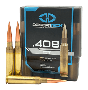 Desert Tech DTM408400BX Premium Match  408CheyTac 446gr 10 Per Box/10 Case