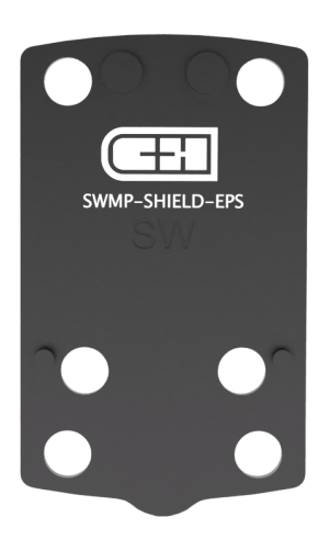 C&H Precision SWMPSHIELDEPS Black Aluminum Compatible w/ S&W M&P 2.0 Shield Compatible w/ Holosun EPS/Holosun EPS Carry