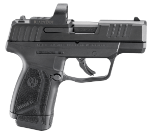 Ruger 3523 Max-9 w/Optic Compact 9mm Luger 12+1 3.20" Black Oxide Alloy Steel Barrel & Serrated w/Optic Slide  Black Polymer Frame  Textured Grip  Ruger ReadyDot Micro Reflex Sight  Shield RMSc/JPoint Footprint