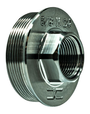 Faxon Firearms FFMDSILHUB6252402 Direct Thread HUB Adapter 5/8"x24/1.375"x24 Titanium Silver