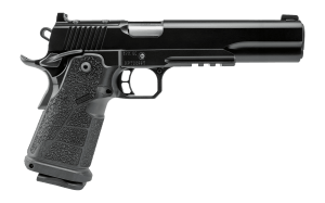 Kimber Mfg  Inc 3600304 DS Warrior 10mm Auto 18+1 6" Matte Stainless Barrel  KimPro Black Optic Cut/Serrated Slide  Black Stainless Steel Frame w/Beavertail & Picatinny Rail  Black Carbon Fiber Grip  Ambidextrous
