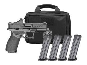 Springfield Armory EC9409BFCCAPAC Echelon 40F.C Gear Pac *CA Compliant 9mm Luger 10+1 4" Black Melonite Barrel  Steel Optic Ready/Serrated Slide  Black Polymer Frame w/Picatinny Rail  Ambidextrous
