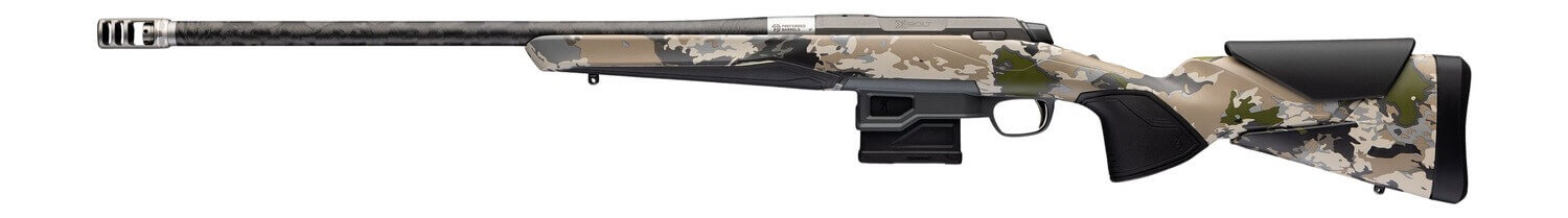 Browning 036141297 X-Bolt 2 Speed LR 300 PRC 5+1 26" Carbon Fiber Threaded Barrel Tungsten Cerakote Steel Drilled & Tapped Receiver Ovix Camo w/Black Overmold Adj Vari-Tech Synthetic Stock Right Hand - Image 2