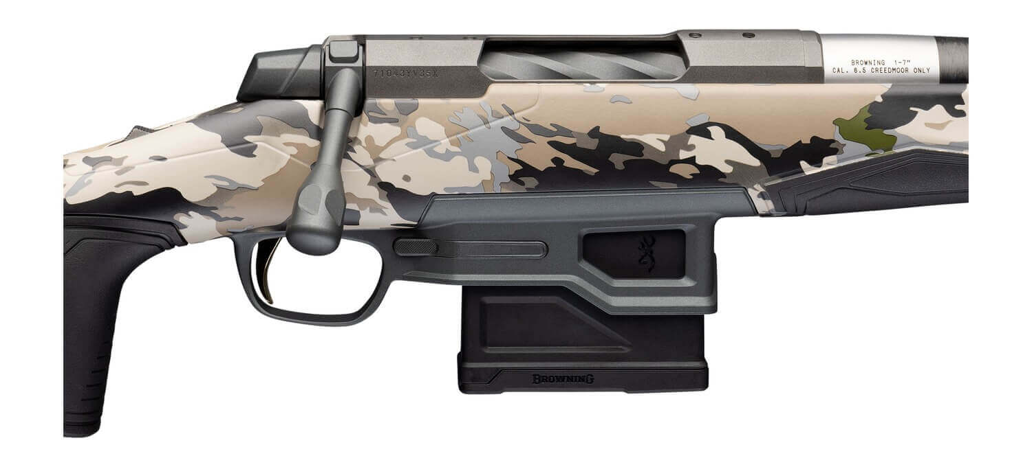 Browning 036141297 X-Bolt 2 Speed LR 300 PRC 5+1 26" Carbon Fiber Threaded Barrel Tungsten Cerakote Steel Drilled & Tapped Receiver Ovix Camo w/Black Overmold Adj Vari-Tech Synthetic Stock Right Hand - Image 3