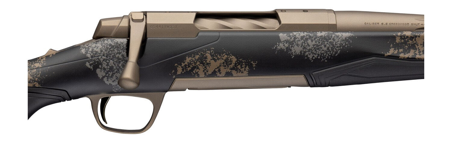 Browning 036142294 X-Bolt 2 Speed HD Full Size 6.5 PRC 3+1 24" Smoked Bronze Cerakote Fluted Threaded Barrel Smoked Bronze Cerakote Steel Drilled & Tapped Receiver Bronze/Gray Camo w/Black Overmold Adj Vari-Tech Synthetic Stock Right Hand - Image 3