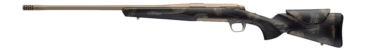 Browning 036142298 X-Bolt 2 Speed HD Full Size 7mm PRC 3+1 24" Smoked Bronze Cerakote Fluted Threaded Barrel Smoked Bronze Cerakote Steel Drilled & Tapped Receiver Bronze/Gray Camo w/Black Overmold Adj Vari-Tech Synthetic Stock Right Hand - Image 2