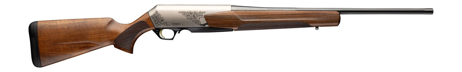 Browning 039032227 BAR MK4 Medallion Full Size 7mm Rem Mag 3+1 24" Polished Blued Fluted Barrel Matte Nickel Engraved Aluminum Alloy Drilled & Tapped Receiver Oiled Turkish Walnut Fixed Stock Left Hand - Image 2