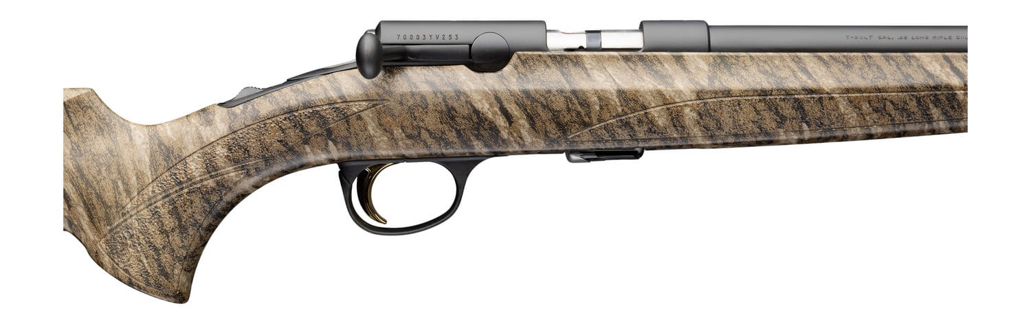 Browning 025259202 T-Bolt Target/Varmint SR 22 LR 10+1 22″ Matte Blued Threaded Barrel Blue Polished Steel Drilled & Tapped Receiver Mossy Oak Bottomland Monte Carlo Synthetic Stock Right Hand Browning 025259202 T-Bolt Target/Varmint SR 22 LR 10+1 22″ Matte Blued Threaded Barrel Blue Polished Steel Drilled & Tapped Receiver Mossy Oak Bottomland Monte Carlo Synthetic Stock Right Hand