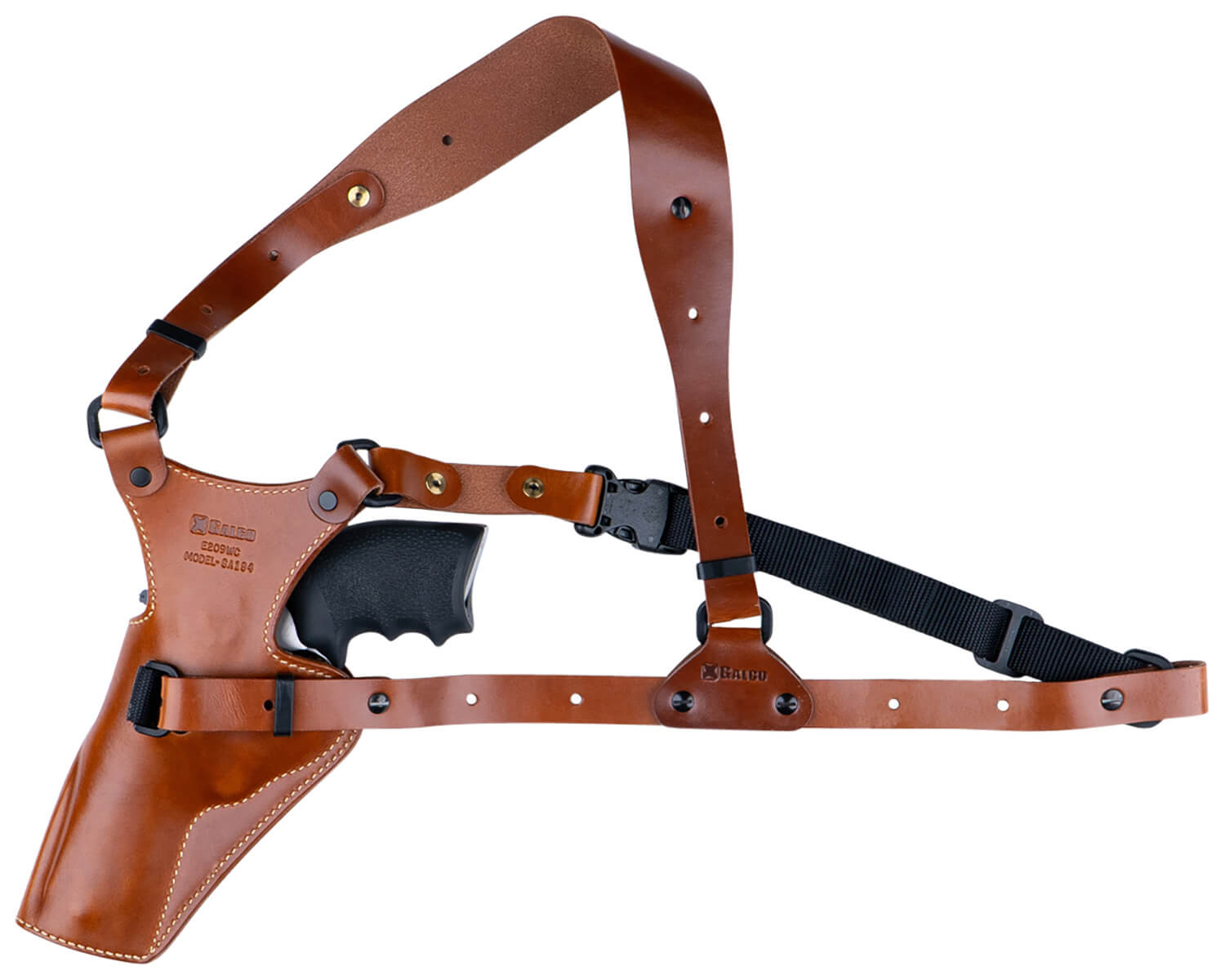 Galco GA186 Great Alaskan Size Fits Chest Up To 54" Tan Leather Shoulder/Torso Strap Fits Ruger Alaskan Fits S&W N Frame Right Hand - Image 2