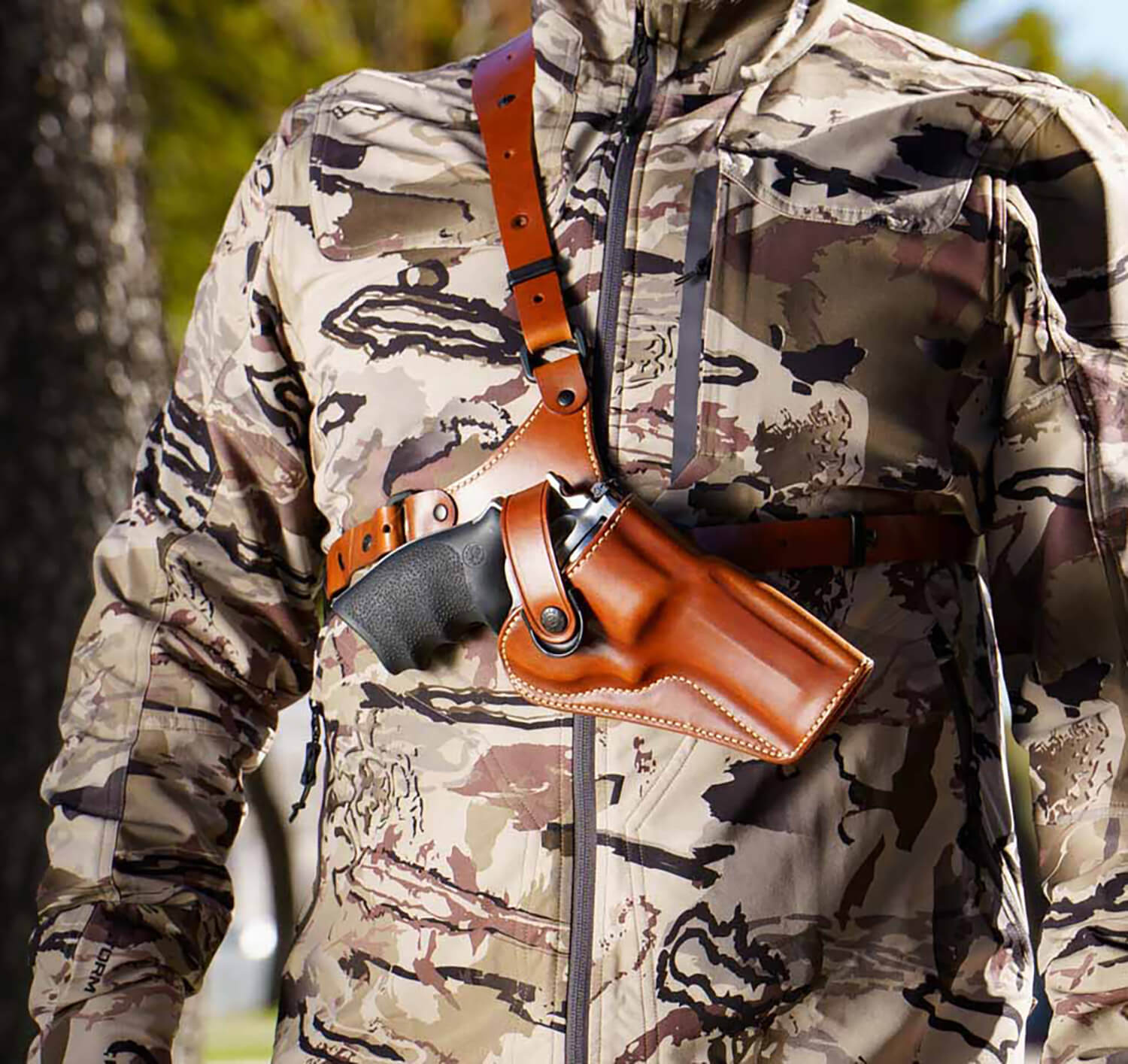 Galco GA186 Great Alaskan Size Fits Chest Up To 54" Tan Leather Shoulder/Torso Strap Fits Ruger Alaskan Fits S&W N Frame Right Hand - Image 3