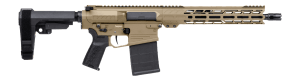 CMMG 33A030C-CT Banshee MK3 8.6 Blackout 20+1 12.50" Black Nitride Threaded Barrel Coyote Tan Cerakote Aluminum Receiver w/Picatinny Rail M-LOK Handguard Black Polymer 6 Position Rip Brace CMMG Zeroed Grip