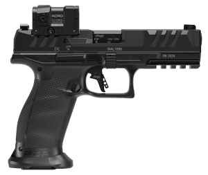 Walther Arms 2880091PRO PDP Pro ACRO Full Size 9mm Luger 10+1 4.50" Black Polygonal Rifled Barrel  Black Serrated w/Optic Slide  Black Polymer Frame w/Picatinny Rail  Textured Polymer Grip  Aimpoint Acro P-2 Red Dot