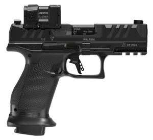 Walther Arms 4797068 PDP Pro ACRO Compact 9mm Luger 10+1 4" Black Polygonal Rifled Barrel  Serrated w/Optic Slide  Black Polymer Frame w/Picatinny Rail  Textured Polymer Grip  Aimpoint Acro P-2 Red Dot