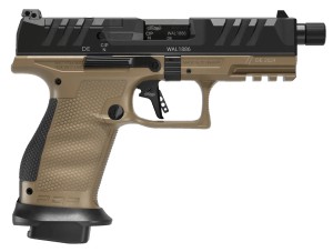 Walther Arms 2880008 PDP Pro SD Compact 9mm Luger 10+1 4.60" Black Threaded Barrel  Black Optic Ready/Serrated Slide  Flat Dark Earth Polymer Frame w/Picatinny Rail  Textured Polymer Grip