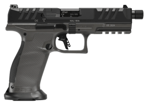 Walther Arms 2871971 PDP Pro SD Full Size 9mm Luger 10+1 5.10" Black Threaded Barrel  Black Optic Ready/Serrated Slide  Tungsten Gray Polymer Frame w/Picatinny Rail  Textured Polymer Grip