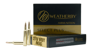 Weatherby M270134HCB Select Plus  270Wthby Mag 134gr Hammer Custom 20 Per Box/10 Case