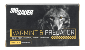 Sig Sauer C22250VP5520 22-250Rem 55gr Nosler Varmageddon 20 Per Box/10 Case