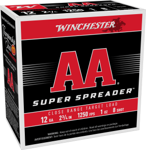 Winchester Ammo AASL128 AA Super Spreader 12Gauge 2.75" 1oz 8Shot 25 Per Box/10 Case