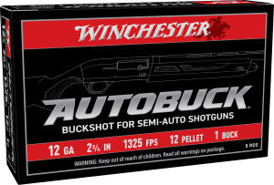 Winchester Ammo USAB121 12Gauge 2.75″ 12Pellets 1Buck Shot 5 Per Box/50 Case Winchester Ammo USAB121 12Gauge 2.75″ 12Pellets 1Buck Shot 5 Per Box/50 Case