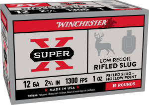 Winchester Ammo X12RS15VPR Super X 12Gauge 2.75″ 1oz Slug Shot 15 Per Box/10 Case