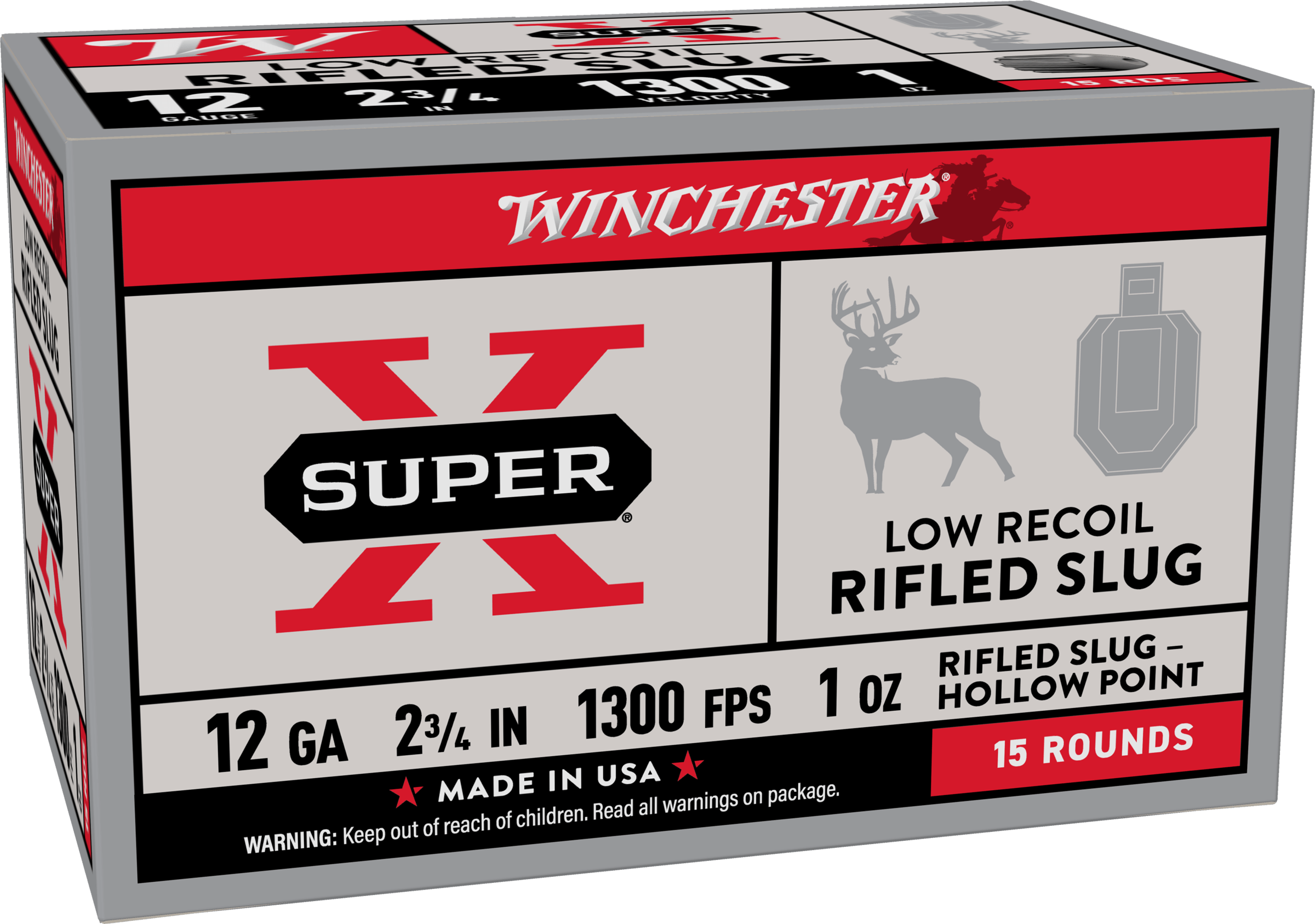 Winchester Ammo X12RS15VPR Super X 12Gauge 2.75″ 1oz Slug Shot 15 Per Box/10 Case Winchester Ammo X12RS15VPR Super X 12Gauge 2.75″ 1oz Slug Shot 15 Per Box/10 Case