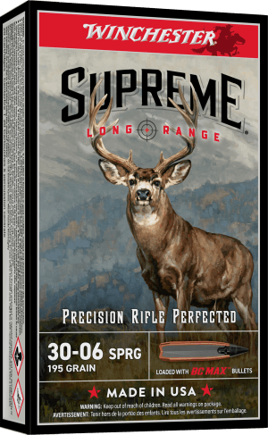 Winchester Ammo S3006BC Supreme Long Range 30-06Springfield 195gr BC Max 20 Per Box/10 Case