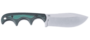 CRKT 2376C Minimalist  2.90" Fixed Nessmuk Plain Stonewashed D2 Steel Blade  Green Micarta Handle
