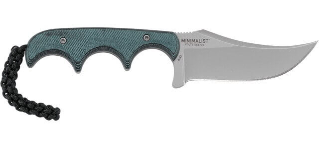 CRKT 2379C Minimalist 2.78" Fixed Persian Plain Bead Blasted 8Cr13MoV SS Blade Green Micarta Handle - Image 4