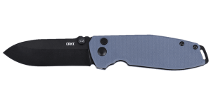 CRKT 2495GC SQUID XM EDC 2.95" Folding Plain Black Oxide D2 Steel Blade  Gray Textured G10 Handle