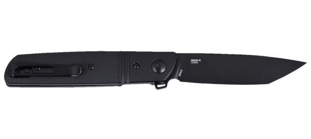 CRKT 5720KC Bamboozled EDC 3.31" Folding Tanto Plain Black Oxide D2 Steel Blade Black Textured G10/SS Handle - Image 2