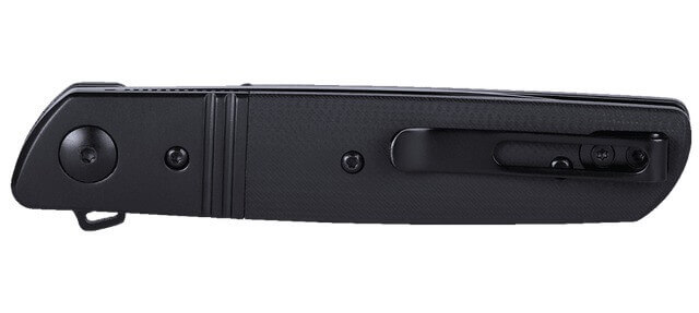 CRKT 5720KC Bamboozled EDC 3.31" Folding Tanto Plain Black Oxide D2 Steel Blade Black Textured G10/SS Handle - Image 3