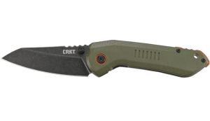 CRKT 6280C Overland  EDC 3" Folding Plain Stonewashed 8Cr13MoV SS Blade  OD Green G10 Handle