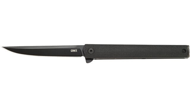 CRKT 7097KC CEO Flipper 3.35" Folding Plain Black EDP AUS8A SS Blade Black GRN Handle - Image 4