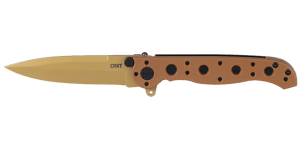 CRKT M1601DZC M16 01DZ 3.12" Folding Spear Point Plain Desert Tan TiNi D2 Steel Blade  Desert Tan GRN Handle