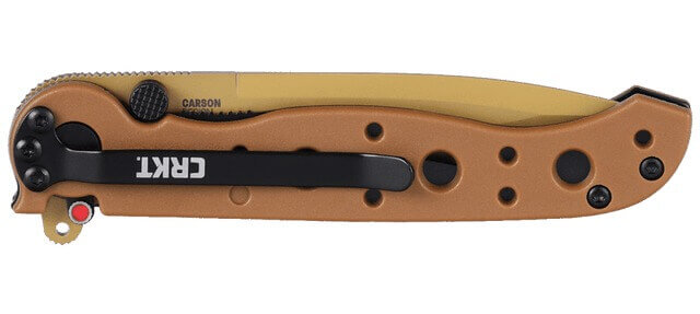 CRKT M1601DZC M16 01DZ 3.12" Folding Spear Point Plain Desert Tan TiNi D2 Steel Blade Desert Tan GRN Handle - Image 3