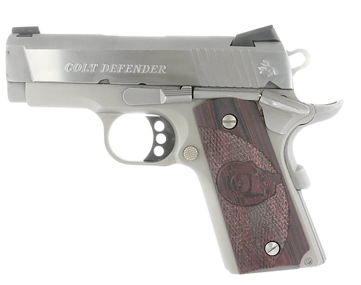 Colt Mfg O7000XE Defender Compact 45 ACP 7+1 3" Steel Barrel Stainless Serrated Slide Matte Stainless Aluminum Frame w/Beavertail Black Cherry Tactical G10 Grips Ambidextrous - Image 2