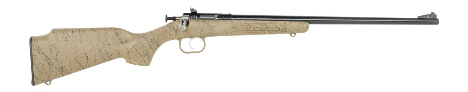Crickett KSA2343 My First Rifle Gen2 22 LR 1rd 16.13" Blued Single Shot Barrel Drilled & Tapped Receiver Tan w/Black Webbing Fixed Synthetic Stock - Image 4