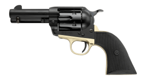 Pietta PFI22ALLOYBR312CB Alloy 22 LR 10 Shot 10rd Shot 3.50" Matte Black Alloy Steel Frame w/Brass Backstrap & Trigger Guard Black Checkered Grip