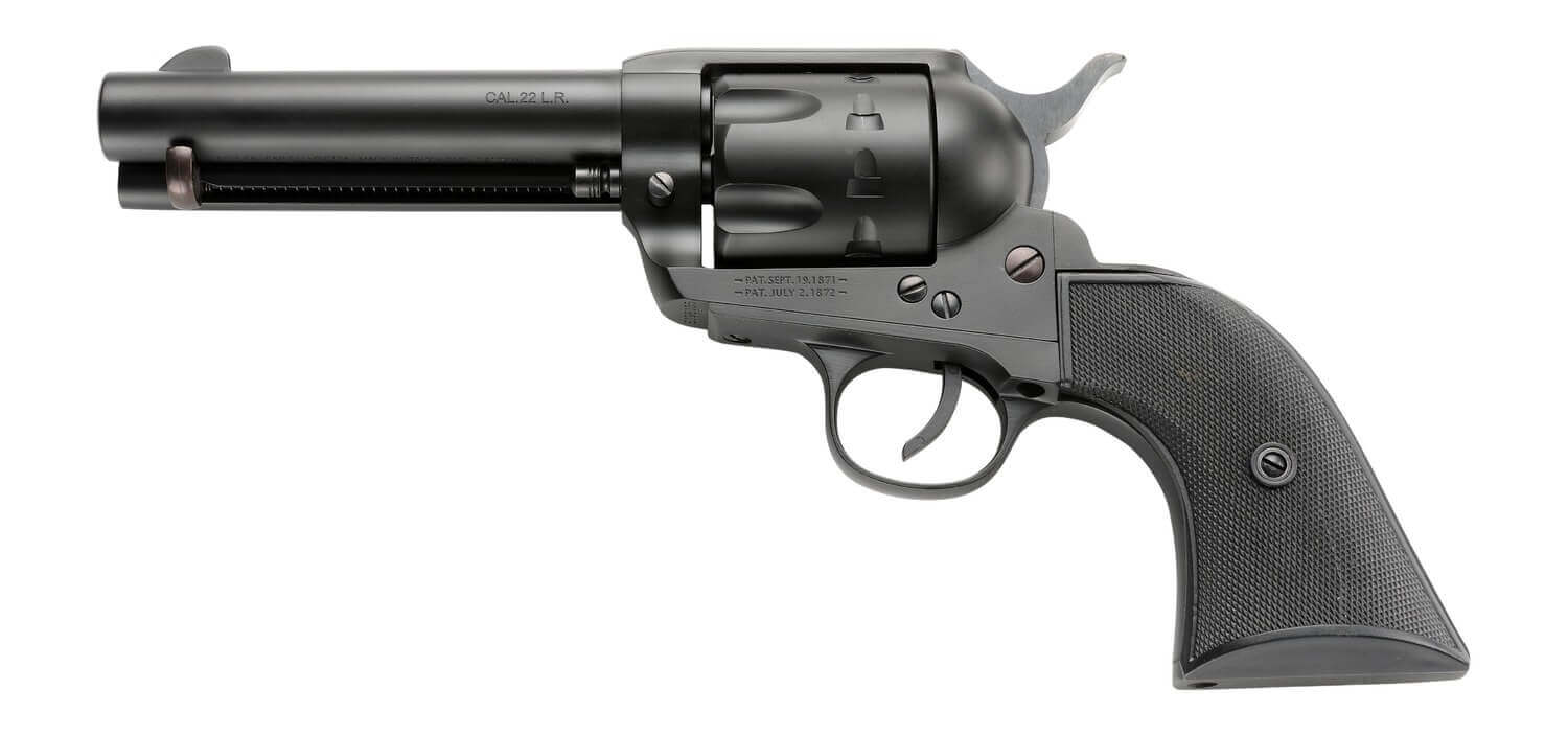 Pietta PFI9ALLOYAS312CB Alloy 9mm Luger 6 Shot 3.50" Matte Black Alloy Steel Barrel & Frame Black Checkered Grip - Image 2