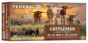 Federal LG3030CATT Cattleman 30-30Win 150gr Bonded Soft Point 20 Per Box/10 Case