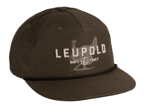 Leupold 187745 Turkey Retro Roper Hat Brown Flat Bill Leupold Patch