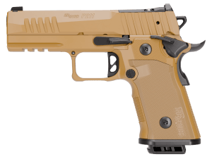Sig Sauer 211CA9GT4COY P211 GT4 Carry 9mm Luger 21+1 4.20" Black Barrel Coyote Cerakote Stainless Steel Optic Ready/Serrated Slide & Stainless Steel Frame w/Beavertail & Picatinny Rail G10 Grip Panels SIGLOC-PRO Footprint Ambidextrous