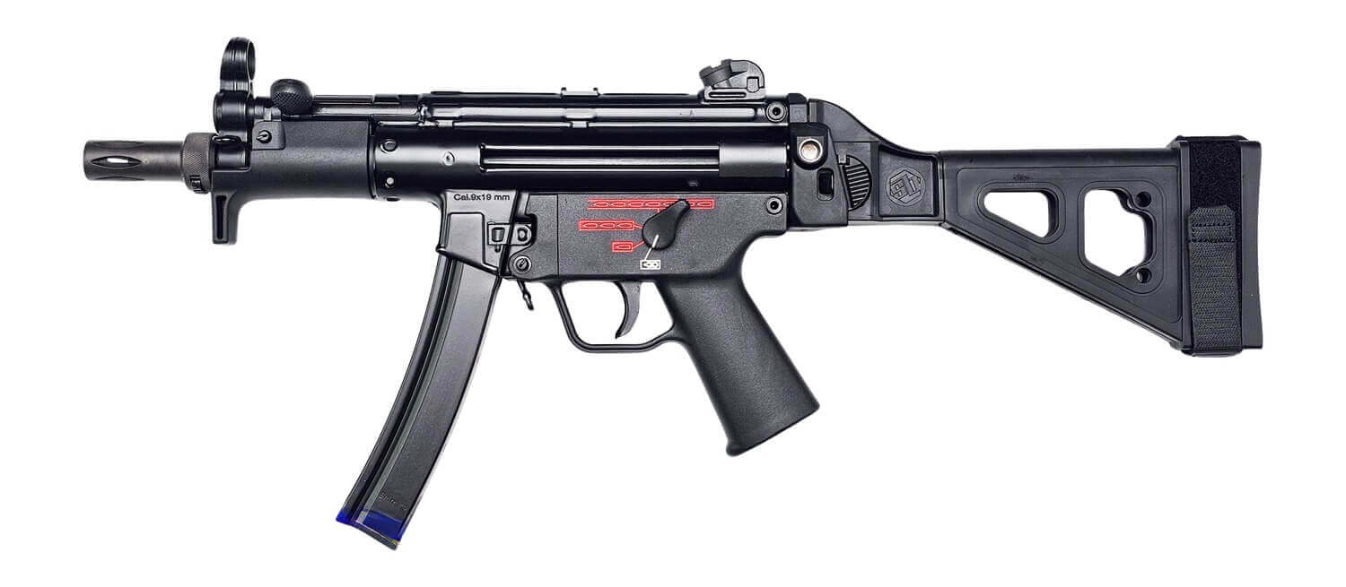 Century Arms HG6035NBN AP5 Navy 9mm Luger 30+1 5.80" Manganese Phosphate Threaded Barrel Black Lacquer Over Manganese Phosphate Steel Stamped Receiver Pistol Brace Black Navy Style Grip - Image 2