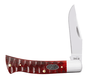 Case 51546 Axe Handle  Folding Plain Tru-Sharp SS Blade  Old Red Bone Jigged Bone Handle